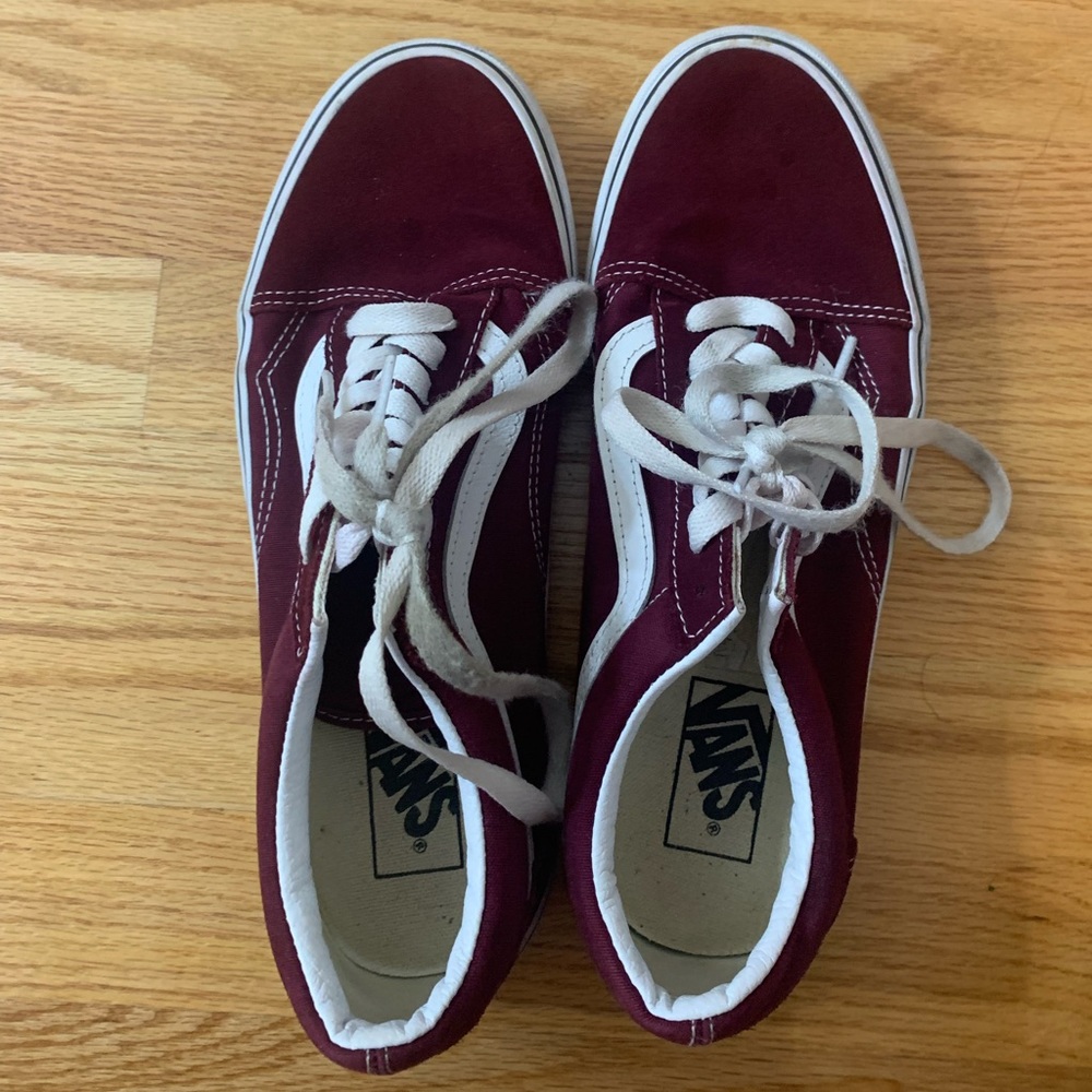 Maroon vans OKAY condition